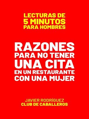 cover image of Razones Para No Tener Una Cita En Un Restaurante Con Una Mujer